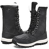 BNQ Women Men Winter Duck Boots Non Slip Waterproof Snow Boots Cold Weather Fur Lined Mid-Calf...