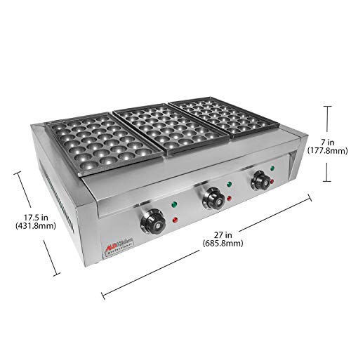 ALDKitchen Takoyaki Grill | Electric Takoyaki Maker | Nonstick Coating | 110V (84 Pcs)