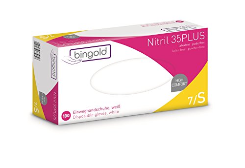 Preisvergleich Produktbild Einmalhandschuhe Nitril 35PLUS, weiß, 10x100 Stück