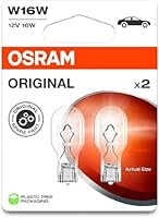 Osram ORIGINAL LINE 12V, W16W, Signallampen mit Glasquetschsockel, Doppelblister (2 Lampen), white