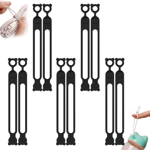 Koujut Silicone Headphone Organizer, Cord Organizer Cable Ties, B...