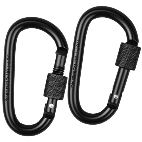 2 Piezas Mosqueton,Mosquetones Pequeños,Mosqueton Pequeño,Carabiner,para Mochilas,Llaves,Botellas de Agua(Negro)