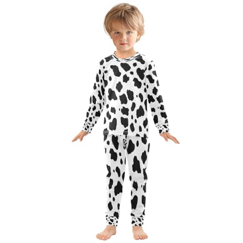 Pajama Sets Long Sleeve Cute Country Cow Animal Soft Comfy Sleepwear 2 Piece PJS 3-8T2