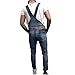 Mens Denim Bib Overalls Adjustable Straps Construction Workwear Utility Painters Overalls with Convenient Tool Pocket