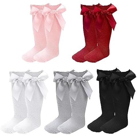 QKURT Baby Girls' Knee-High Socks Set Cover