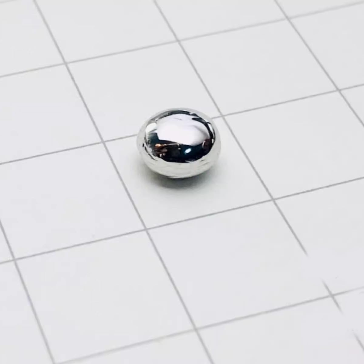 1 Piece 2 Grams Weight Pure Melted Platinum Metal Pellet Bead, 99.95% High Purity Pt Irregular Ball for Periodic Table Element Specimen Collection