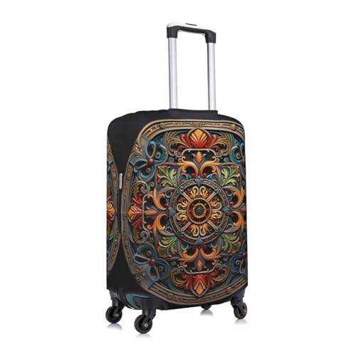 Medallion Multi Tsa Approved Luggage Cover For 18-32 Inch Suitcases Scratch-Resistant Stretch Luggage Cover3