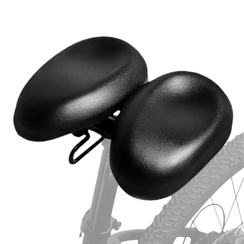 Penlimly Cojín de asiento de bicicleta, funda de cojín ajustable para asiento de bicicleta, almohadilla de absorción de golpes, accesorios de equitación para ejercicio diario por carretera, viajes