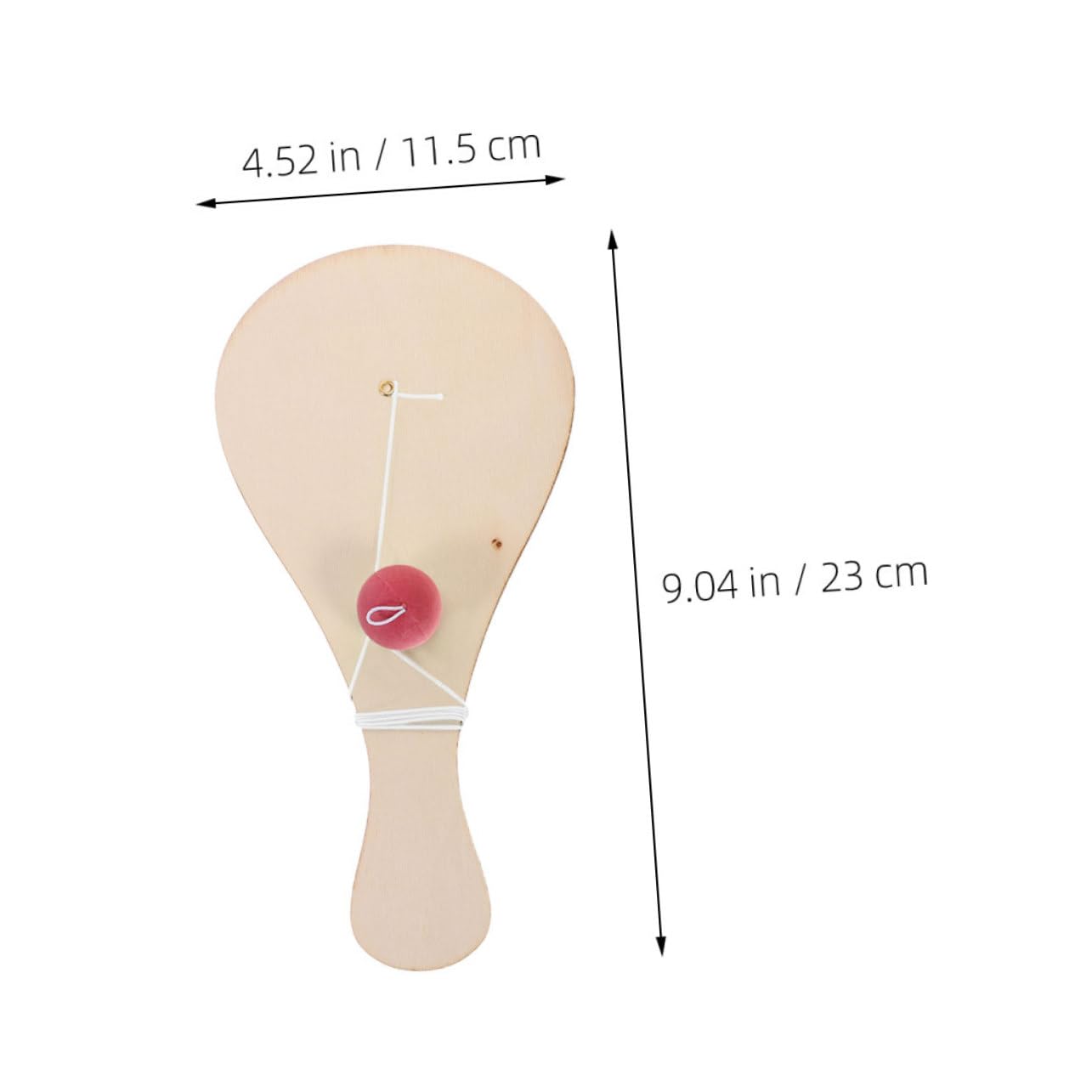 CIYODO 10pcs Wooden Paddle Ball Blank Graffiti Boards for DIY Art Projects for Indoor Outdoor Activities and Skill Development