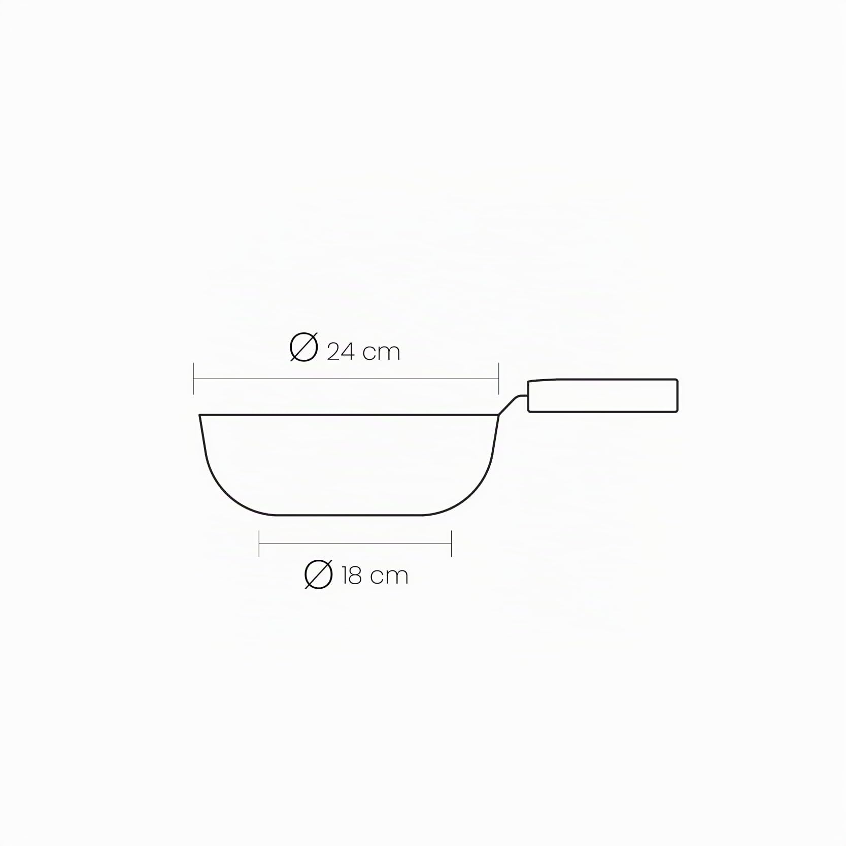 IBILI - Sarten doble para tortilla patatas natura, 24 cms, Aluminio, Antiadherente estilo piedra, Apto para induccion, voltea tortuilla.