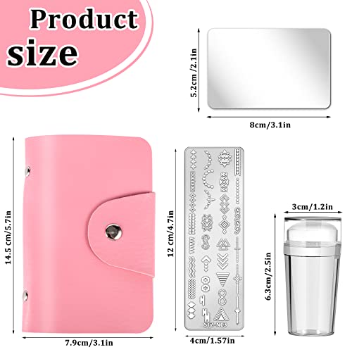 15 In 1 Nail Stamping Plates Set, 12 Nail Stamp Plates With 1 Silicone Nail Stamper 1 Storage Bag And 1 Scraper French Nail Art Stamper Plate Nail Plate Template Image Plate Tools #TOP2