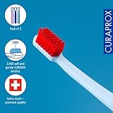 Curaprox Super Miękka Szczoteczka Do Zębów-Do wrażliwych zębów i pielęgnacji dziąseł/delikatne usuwanie płytki nazębnej/pojedyncze opakowanie/Mieszane Kolory/Made in Switzerland