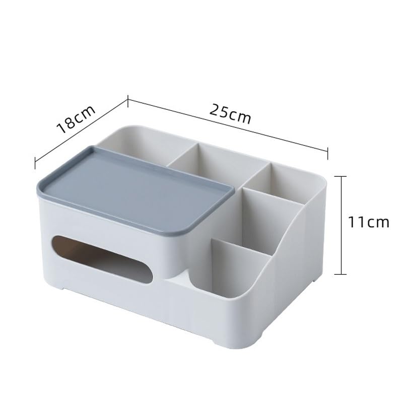 Caja Organizadora Cables Organizador multifunción, caja de almacenamiento de escritorio con Control remoto for el hogar y la Oficina, caja de plástico, cajón contenedor de cosméticos Cajas de Cables (