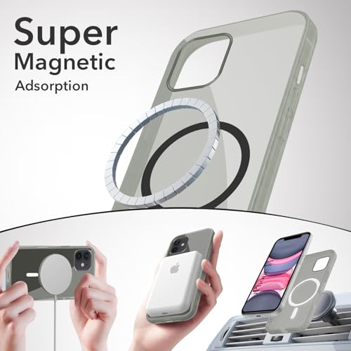 Image of Jkobi Lifetime Anti-Yellow MagSafe Compatible Clear Back Cover Case for Apple iPhone 11 (Sleek Hard Crystal | Shockproof and Camera Protection)