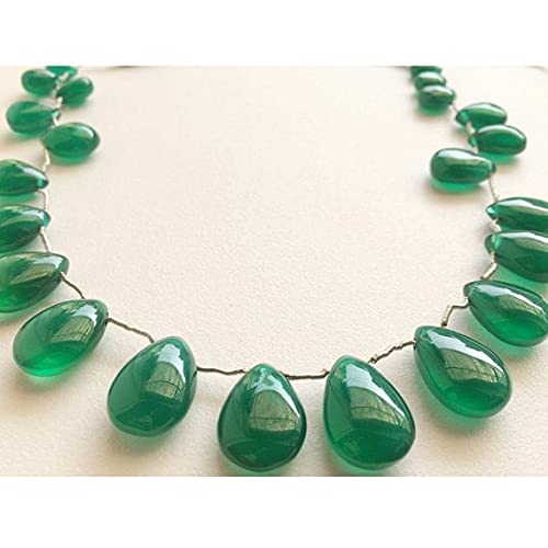 Perles onyx vert pour créer des bijoux bohèmes et colliers d'été en gemmes