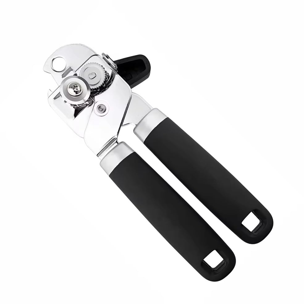 Magnetic Manual Can And Bottle Opener With Sharp Cutting Wheel Blade For Smooth Edge,Heavy Duty Stainless Steel With Oversize Knob for Easy Turn.Multifunctional Kitchen Tools.