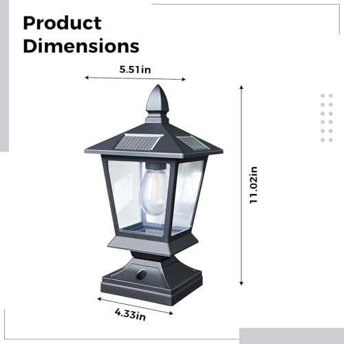 Farola solar de poste acabado negro elegante con plástico anticorrosión 3
