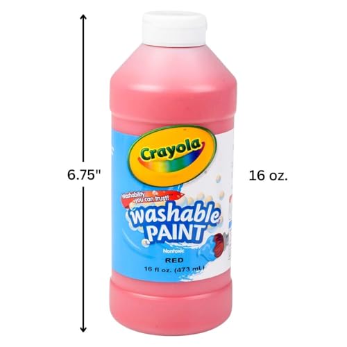image for Crayola Washable Paint, Red, 16 oz., 16 Ounce (Pack of 1)