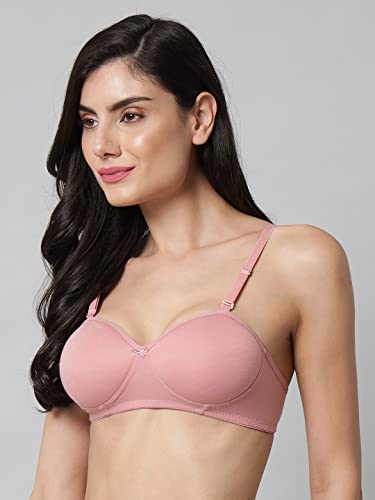 Image of Imsa Moda Women's Cotton Blend Lightly Padded Wirefree T-Shirt Bra Combo