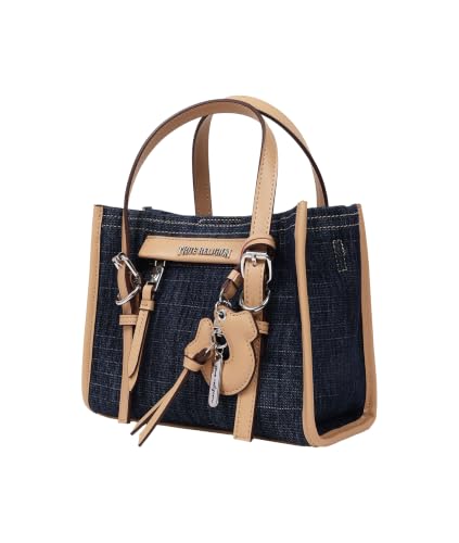 Bolso tote mini de denim True Religion | Denim oscuro | Bolsos tote pequeños para mujer con correa cruzada | Bolso bonito | Bolso diario para mujer miniatura 4