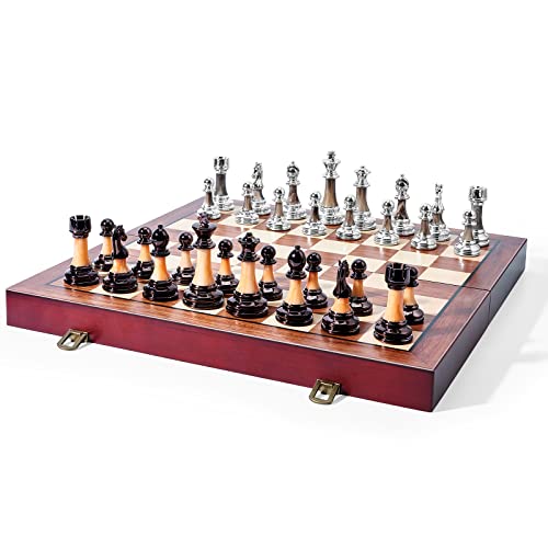 Vamslove Z2108 Chess Set Large 16''/42Cm Folding Wooden Board thumb #6