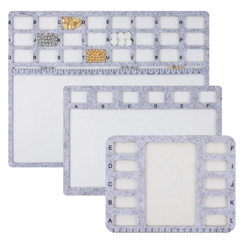 Opiniones y reviews de Telares para abalorios favoritos de las personas. 49 Tapete de abalorio de fieltro de 3 estilos, para abalorio con alfabético centímetro de centímetro, para hacer abalorio, bandejas y tableros, adecuado para fabricación de joyas...