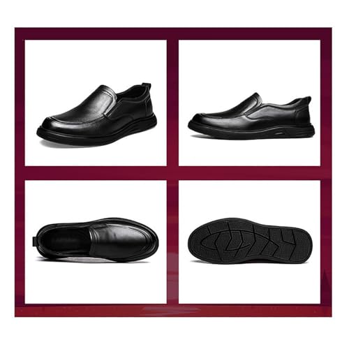 Men's Loafers, Slip-On Casual Formal Leather Shoes, Comfortable Soft Flat Non-Slip Walking Shoes, Business Casual Genuine Leather Round Toe Oxford Shoes3