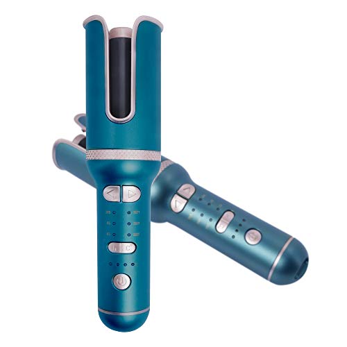 DAPU Airwrap Cordless Auto Curler, Automatic Curling Iron, USB Rechargeable Auto Rotating Hair Curler with 3/4in Fast Heating Ceramic Barrel Auto Shut-Off Portable Curling Wand