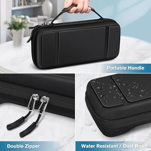 Image of Fintie Carrying Case for ASUS ROG Ally 7 inch Gaming Handheld - [Shockproof] Hard Shell Protective Cover Portable Travel Bag w /Inner Pocket and 14 Game Card Slots for ASUS ROG Ally & Accessories, Black,