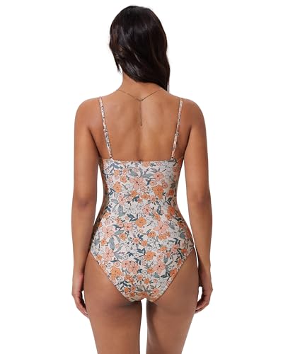 Image of SUUKSESS Women Sexy One Piece Swimsuit Tummy Control Square Neck Bathing Suit