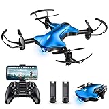 DROCON Ninja Drone for Kids & Beginners FPV RC Drone with 720P HD Wi-Fi Camera,Quadcopter Drone with Altitude Hold, Headless Mode, Foldable Arms, One Key take Off/Landing, Blue