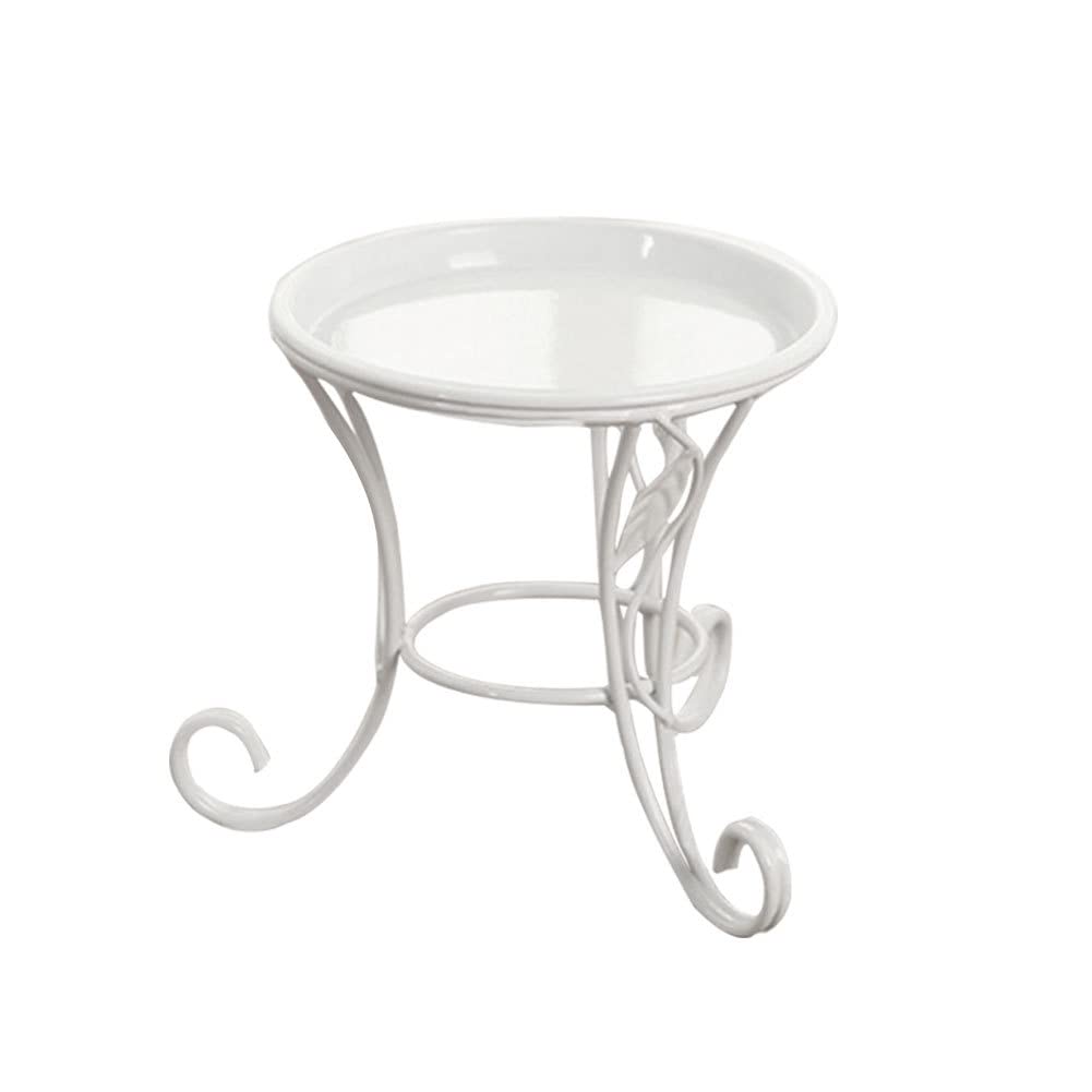 Fukamou Metal Plant Stand | Potted Plant Wrought Iron Shelf | Indoor Outdoor Flower Pot Holder for Small Plants Patio Corner Garden Decor