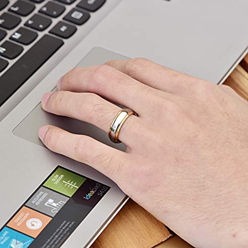 NUNCAD Tungsten Rings for Men Custom Engraved Ring Women 4mm/6mm/8mm Gold Silver Two-Tone Wedding Bands Step Edges Comfort Fit Size 5-124