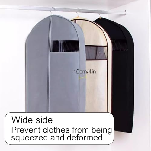 Hanging Garment Bags with Clear Window for Down Jackets & Fur Coats - Thick Clothing Covers, 60x10x120cm (Pink) - Durable & Stylish Storage Solutions4