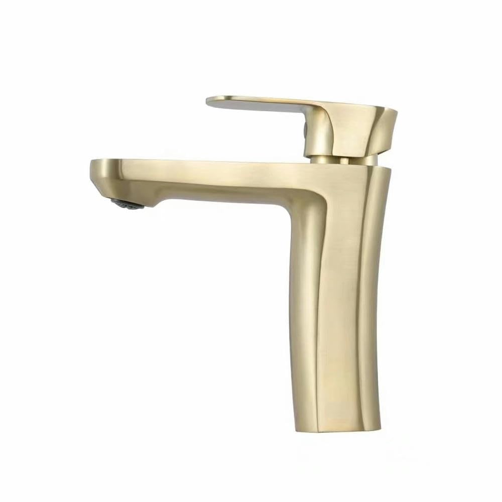 ZYCHSJXA Bathroom Hot and Cold Stainless Steel Toilet Splash-Proof Wash Basin Faucet (Brushed d)