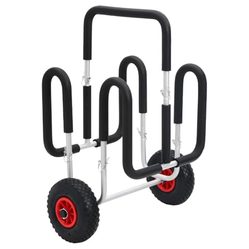 vidaXL SUP Trolley für 2 Surfbretter Doppel Transportwagen für SUP Board Surfboard Kanuwagen Bootswagen 90kg Aluminium