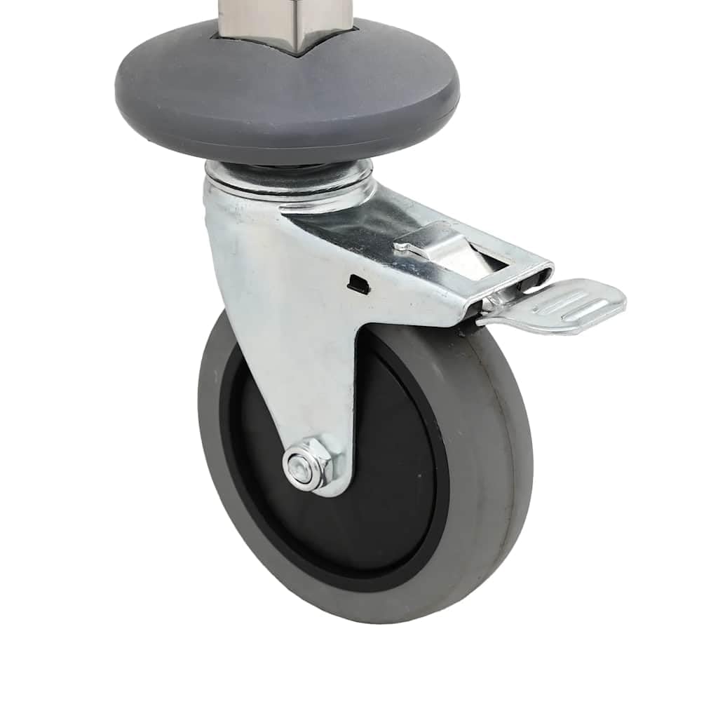 Carrello per vassoi in acciaio inox, 75 x 55 x 162,5 cm, con 32 contenitori GN, ruote a 360 gradi e freni, per cucina, gastronomia, catering, conservazione senza polvere