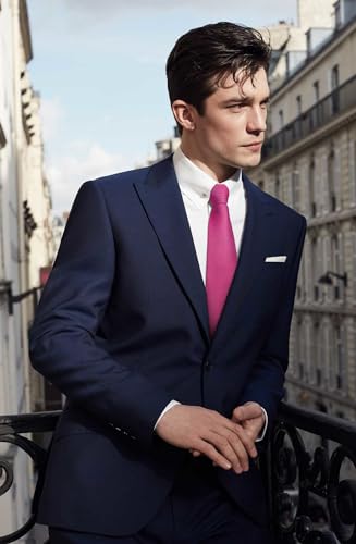 Image of Enlision Mens Ties Stripe Tie and Pocket Square Set Classic Formal Woven Neckties Handkerchief Cufflinks Wedding