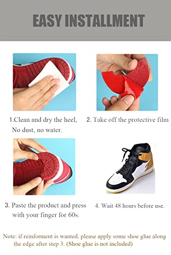 Miiooan 5-6RED Sole Protector For Sneakers, Strong Self-Adhesive Shoe Heel Repair Plates Non Slip Heel Pad Sole Plates thumb #5