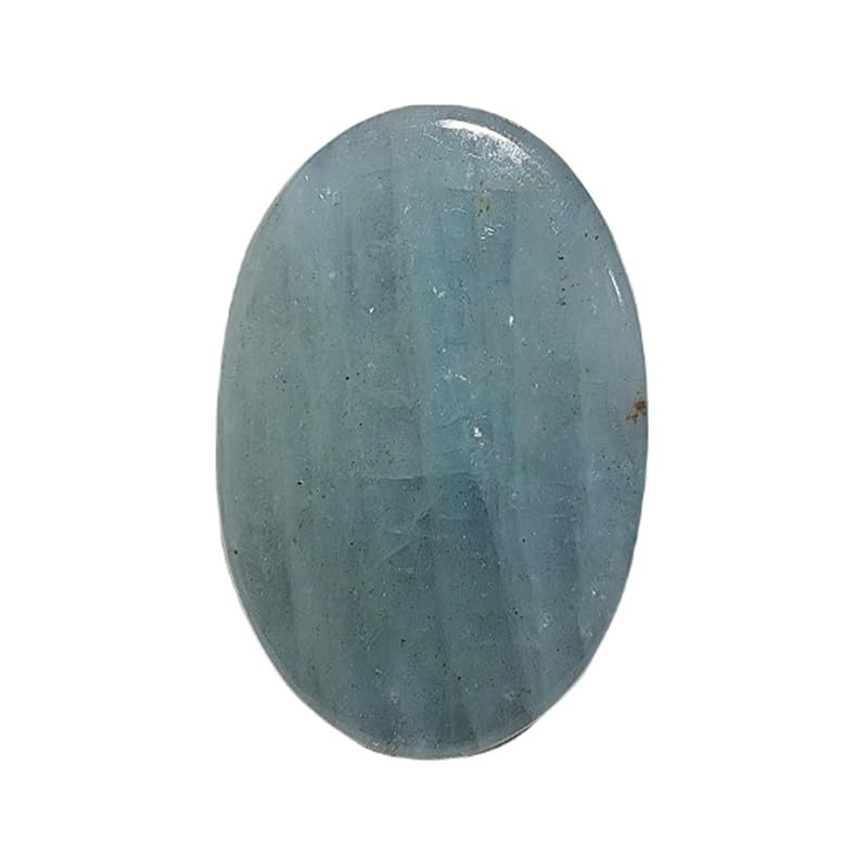 Aigue-marine naturelle de prestige 50x33mm cabochon ovale pour joaillerie et pendentif