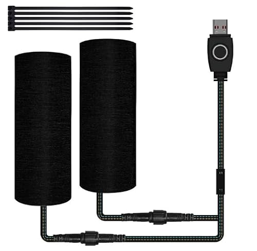 Afenau Motorcycle Heated Grips Cover Pad, 5V Motorcycle Handlebar Heated Pad with 3 Temperature, USB Heated Grips Motorbike, Waterproof Universal Motorbike Winter Heated Grip Pads