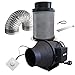 NICEGROW.de Grow - Set di aspirazione per ventilatore, 125 mm, dimmerabile, filtro ai carboni attivi Growbox