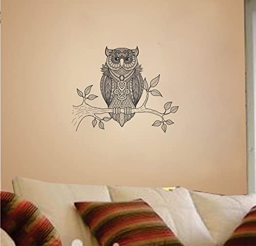 JNM Enterprises ' Beautiful Owl ' Wall Sticker (PVC Vinyl, 60 cm x 50 cm, Black)-picture-22