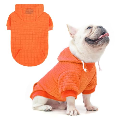 Image of BEAUTYZOO Dog Hoodies Sweater for Medium Dogs, Waffle‑Like Laminated Coat