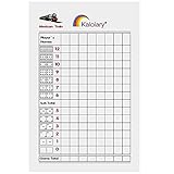 Kalolary Dominó de Tren Mexicano Scorepad, Almohadillas de puntuación de dominó con imágenes de Mosaico, 100 Hojas