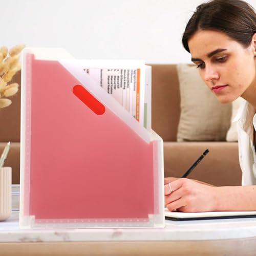 Rangement de documents A4 plastique rigide trieur extensible pour classement bureau - 5