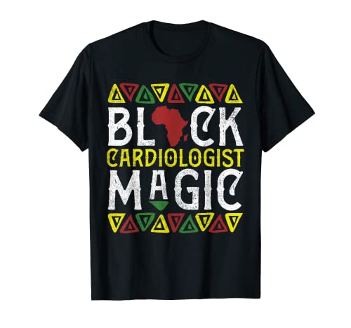 Afro Negro Cardiólogo Magic Apparel African Blm Cardiología Camiseta