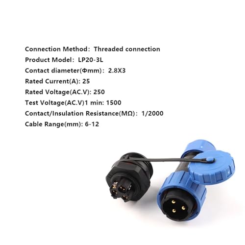 Toma de cable de engarzado LP20 SP20 con montaje de tornillo para panel eléctrico 2