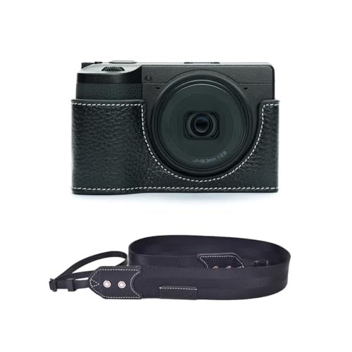 TP Original Ricoh GR4 ��p �n���h���C�h+R�J�����X�g���b�v �{�v �{�f�B�P�[�X �n�[�t�J�����P�[�X �o�b�O �J�o�[ �d�r�����֗� ��ʊJ�� ���� ��p�Ή��J�����J�o�[ (�u���b�N)