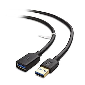 Cable Matters lange USB-naar-USB-verlengkabel (USB 3.0-verlengkabel) in zwart van 2 meter voor Oculus Rift, HTC Vive, Playstation VR-headset en meer